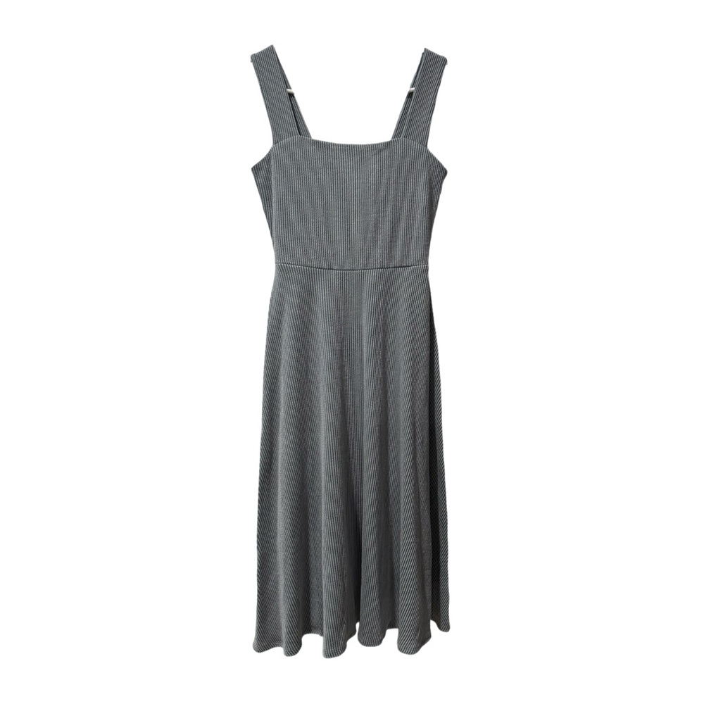 Nine Britton Stitch Fix Sleeveless Square Neck Ribbed Midi Dress Blue Sz Medium - Picture 5 of 12